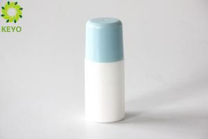 Round Plastic Roll On Deodorant Bottles 60g For Antiperspirant / Sun Block