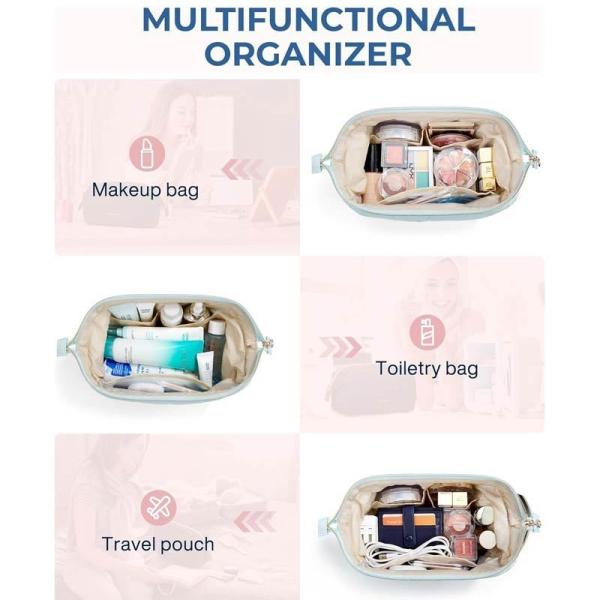 Puffy Cosmetic Pouch Cosmetic Bag designed with a puffy material that's as soft as it is durable