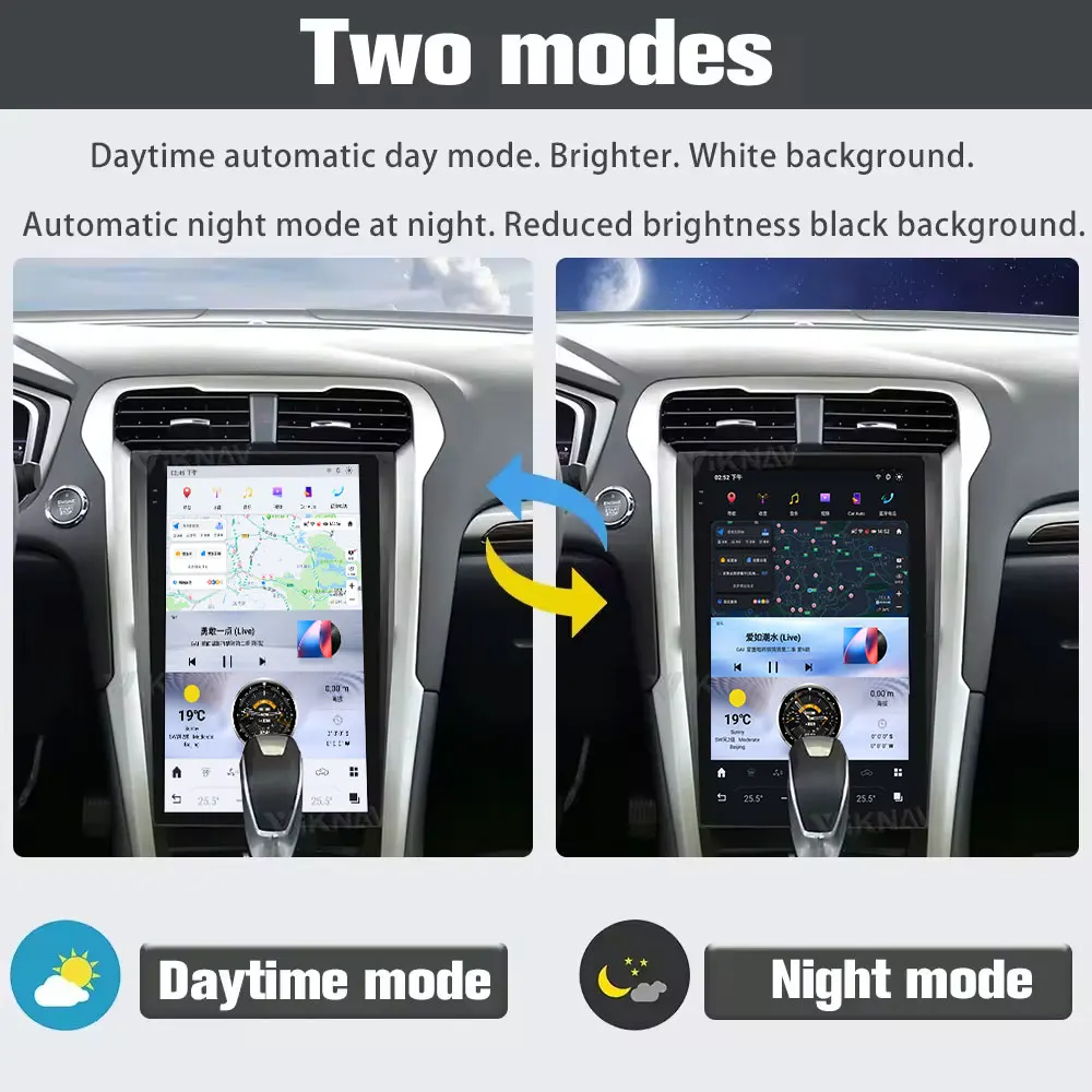 Viknav 13.6 Inch Android Auto Car Radio For Ford Mondeo 2013-2021 Multimedia Player GPS Navigation Head Unit Wireless Carplay