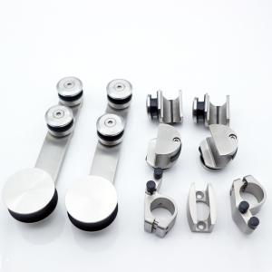 Sliding Shower Room Glass Door Accessories System Hardware Set in Silver/Black/Golden