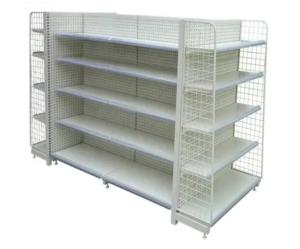 China Sturdy Structure ODM Double Sided Display Shelf Epoxy Electrostatic Spray on sale