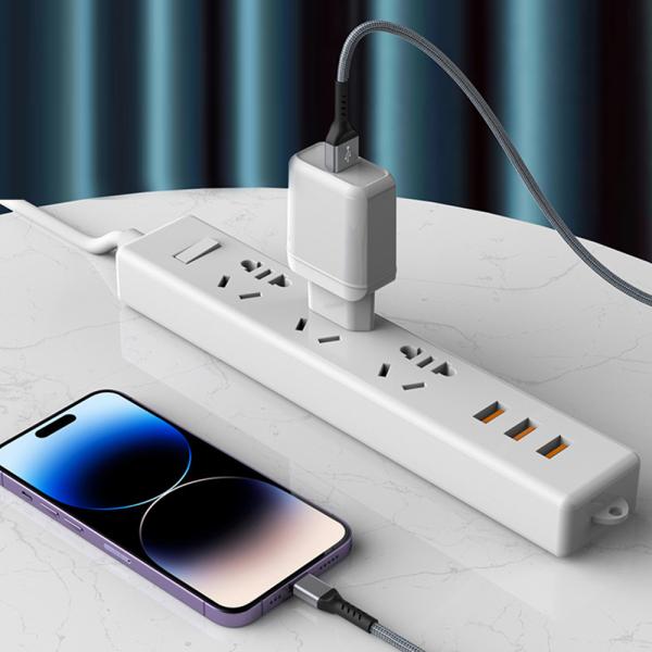 Custom Braided Charging Cable USB 2.0 For Lightning / Android / Type C Devices