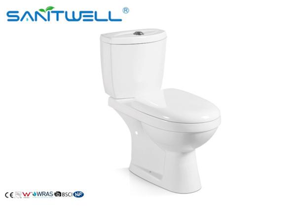Quality South American Sanitary Ware Ceramic Toilet Two Piece Washdown Corner WC for sale