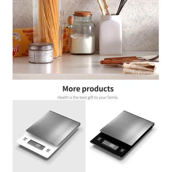 One Button Reset Steel Platform Electronic Coffee Drip Scale