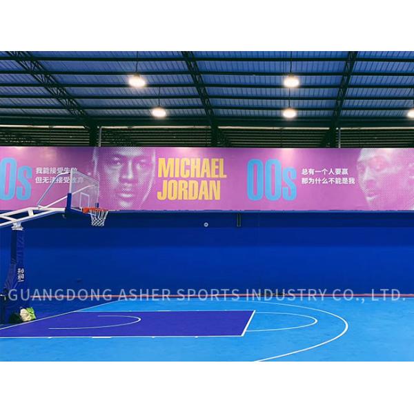 Shock Absorbing PVC Sports Flooring Interlocking Non toxic Tiles Type