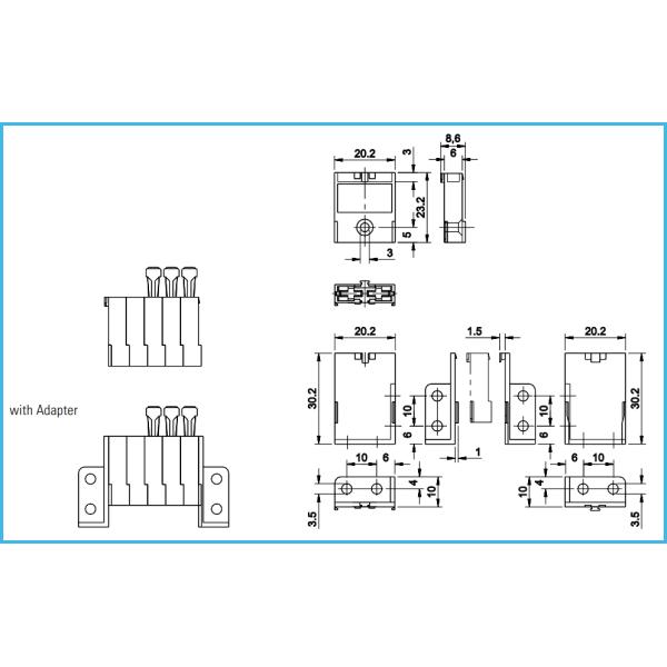19mm ATC 80V PCB Mount Fuse Holder 178.6152.0001 30 Amp Panel Mount Fuse Holder