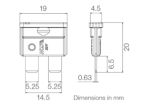 MTA 5A 10A 20A 40A Automotive Micro Fuses High Temperature Resistance Standard 1