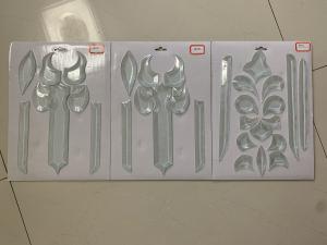 Glue Chip Beveled Glass Clusters Ultra Clear Semi Ellipse 5MM 6MM