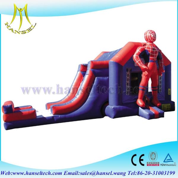 Quality Hansel perfect inflatable spider man bouncy castle with slide combo for sale