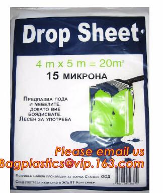 Quality plastic disposable cover sheet to protect the furniture, Plastic protective drop cloth/ dust sheet/cover film for sale