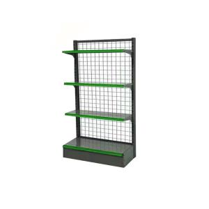 China wire mesh Display Rack customized Industrial wire mesh back supermarket gondola shelf on sale