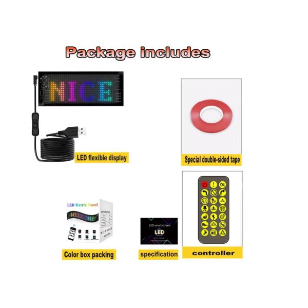 Advertising Scrolling LED Car Sign Board Programmable App Control Outdoor Full Color LED Signs