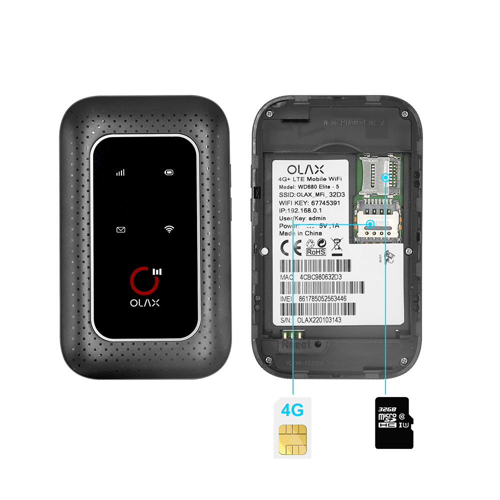 Wireless Wifi Router OLAX 150Mbps WD680 Protable Wifi Router 2100mAh Battery Mini 4G Router 4G Wifi Router