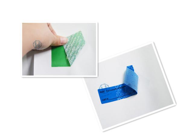 Quality Non Transfer Void Open Tamper Evident Label Food Packing Security Label Sticker for sale