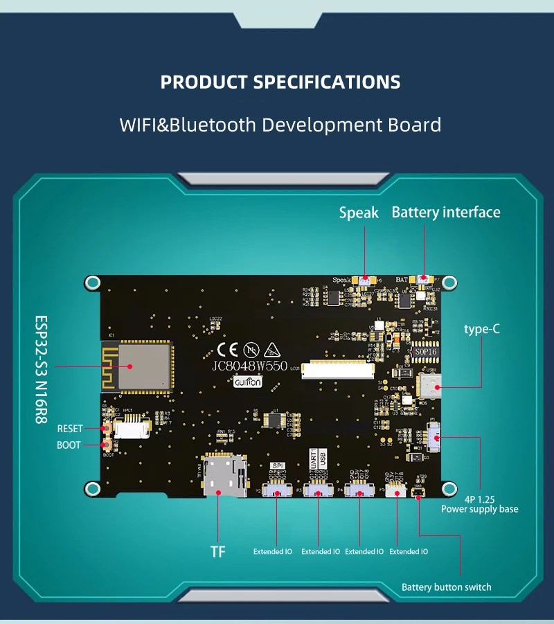 5V IPS Industrial Grade HMI Display Module -30~80.C Temperature Range