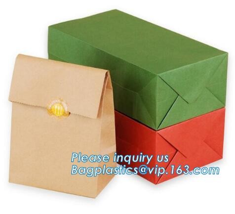 Custom Printing Recycled Brown Kraft Paper Bags,Custom Printed Factory Glassine Paper Bread Small Brown Bag, bagease