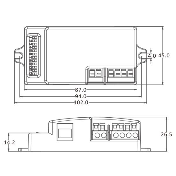 Tri - Level Dimming Detached Antenna Head Microwave Motion Detector HNS205 50/60Hz