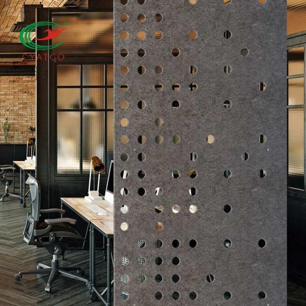 Practical Office Hanging Sound Baffles , Recycled Perforated Sound Absorption Panels