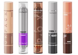 China Double-Head Detachable Airless Bottle 15ml+30ml For Base Makeup Liquid Foundation Morning C Evening A Essence on sale