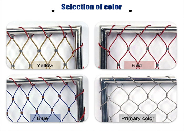 Soft Handrails 2.0mm Wire Rope Netting 2.4m Length Customization
