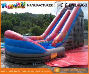 China CE Inflatable Wet Slide Grey 0.55MM PVC Tarpaulin Inflatable Slide With Pool on sale