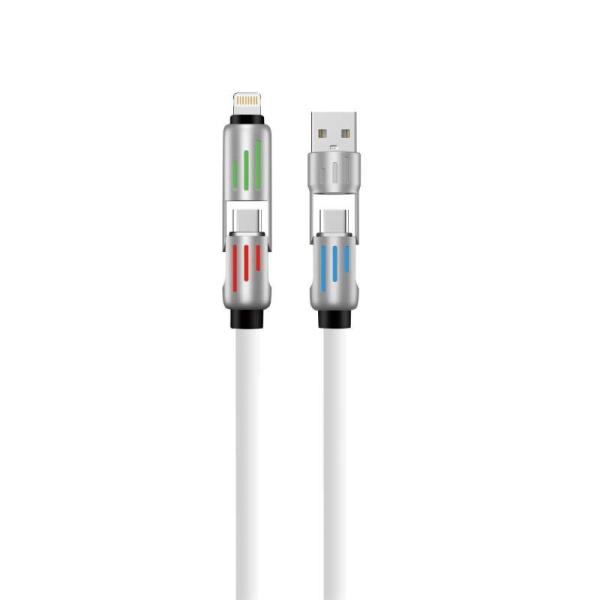 Quality 4 In 1 USB C Lightning Cable 60W Fast Charging Cord Multi Charger Cable for sale