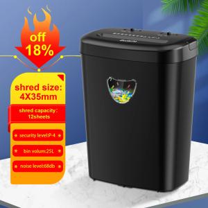 CD228P-12 ETL Certificated 25L Heavy Duty Office Paper Shredder With 68 DB Noise Level Cross Cut