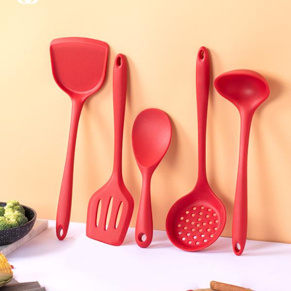 Quality LFGB Eec 7 Piece Silicone Cooking Set / Silicone Kitchen Utensils Set for sale