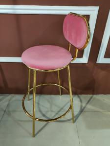 High Density Sponge Filled 40cm 102cm Rod Iron Bar Stools