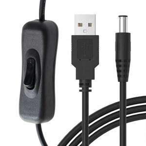 Buy cheap 1m 5V USB to DC 5.5x2.1mm Power Charger Extension Cable with ON OFF Switch for Led product