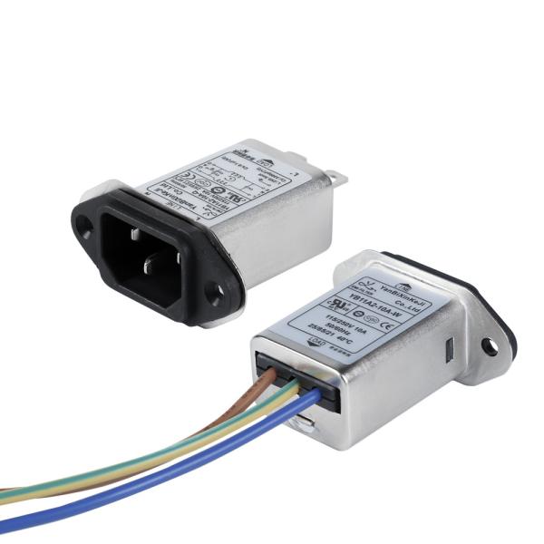 0.4mA Low Leakage Current IEC Inlet Filter Single Socket Filter For Household