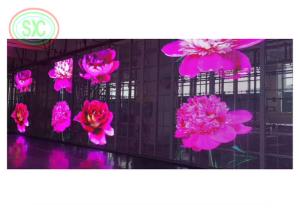 China Full Color SMD Transparent LED Curtain Display P3.91 for Window Advertising on sale