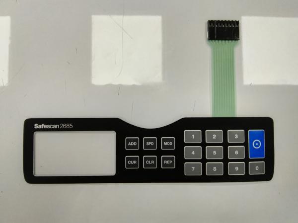 Quality High Lifespan Membrane Keyboard Switches With Emboss Key PET Overlay And 3M Adhesive for sale