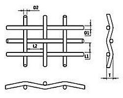 SS304 Square 400x200 SS Woven Wire Mesh High Strength