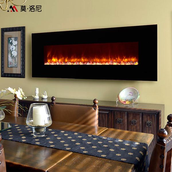 Quality 2380mm Wall Fireplace Heater LED Tech Wall Surface Mounted Electric Fireplace CE for sale