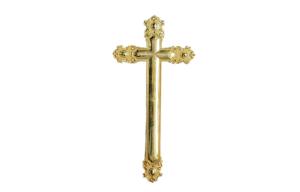 Golden Color Cross and Crucifix Funeral Decoration DP021
