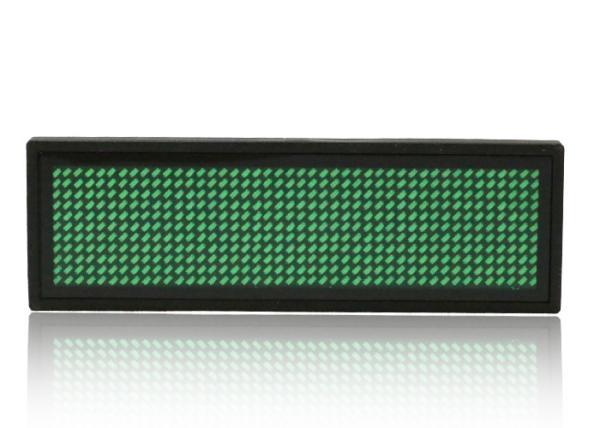 Quality Green Programmable LED Name Badge 92x27x7 mm With Mobile Port for sale