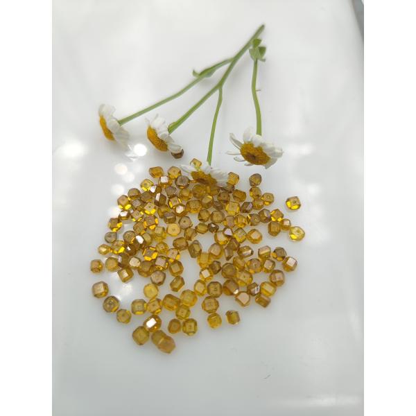 3.0 - 3.5mm Flat HPHT Lab Grown Diamonds HPHT Mono Yellow Diamond Stone