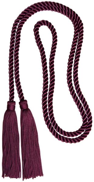 Quality 52 Inches long soft rayon cotton honor cord with 4 inches tassels trimmings on both ends for sale