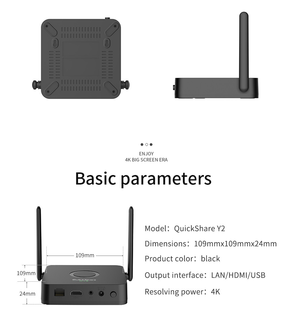 Full Extension Wireless Hdmi Sender 4k Miracast For Phone Screen Sharing