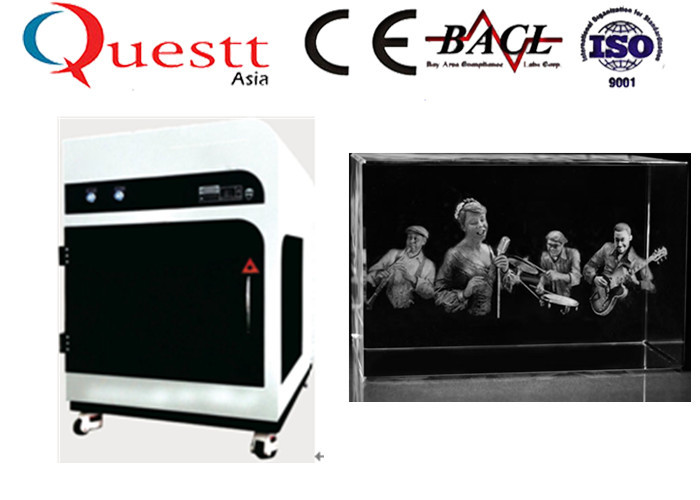 Desktop 3D Crystal Laser Engraving Machine 150x200x100mm Size With Rapid Scanner