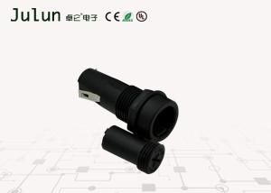 Black Electrical Fuse Holder PA66 Material 250v Fuse Holder 6.3A Current Range