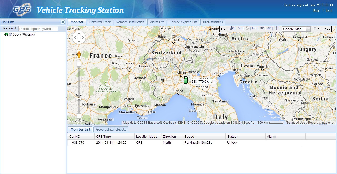Fleet Management GPS Tracking Server Software , GPS Tracker Platform Google Map