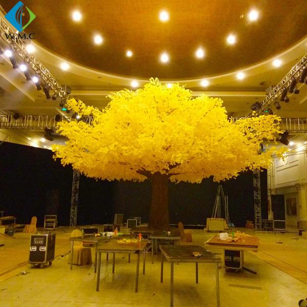 Quality Customized Size Artificial Ginkgo Tree Yellow Branches For Indoor Outdoor Decor for sale