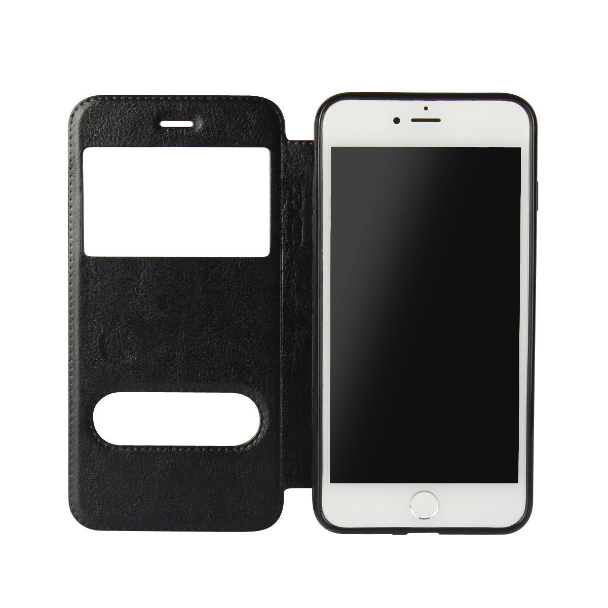 iPhone 8 Plus Case, Window View Stand Feature PU Leather Phone Case for Apple iPhone 5,6,7,8,X