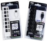 LED Light Display Splitter USB Table Hub 2.0 7 Port With Independent Switch