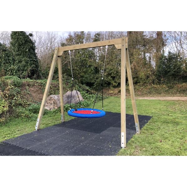 Black Garden Playground Net Swing 100cm Rot Resistant For Children