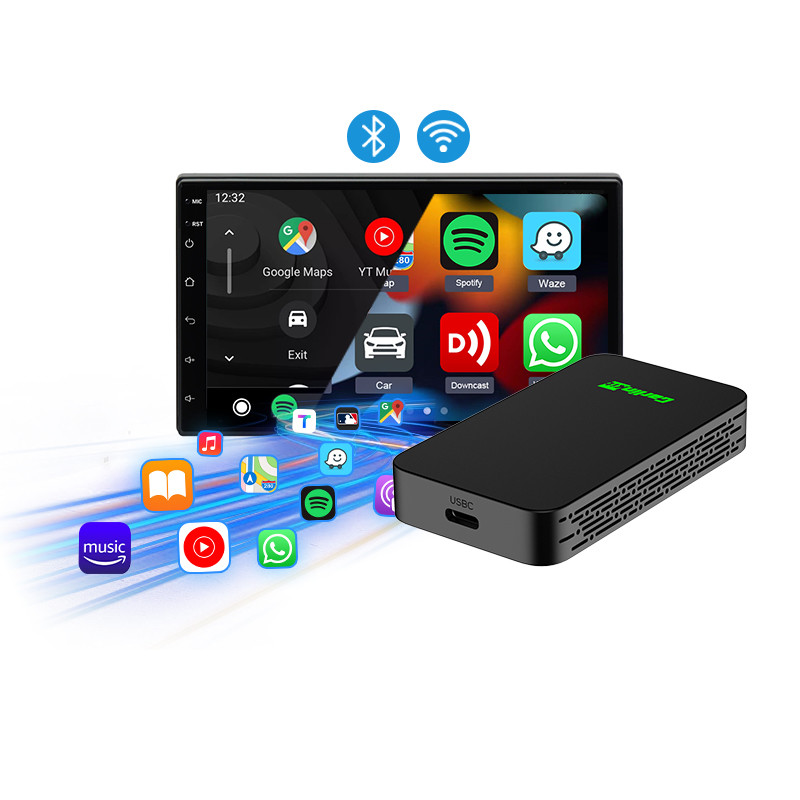 Car Wired To Wireless Carplay Android Auto 2 In 1 Adapter CPC200-2air Plug And Play Design