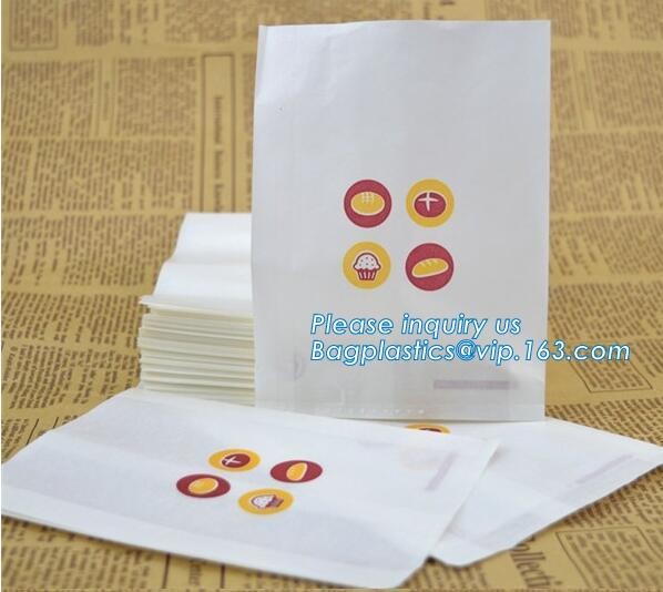 Custom Printing Recycled Brown Kraft Paper Bags,Custom Printed Factory Glassine Paper Bread Small Brown Bag, bagease