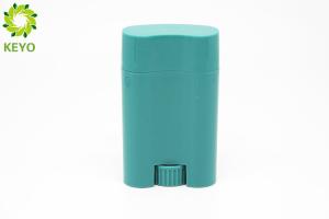 Green Plastic Deodorant Stick Containers 22g Oval Shape With Press Cap